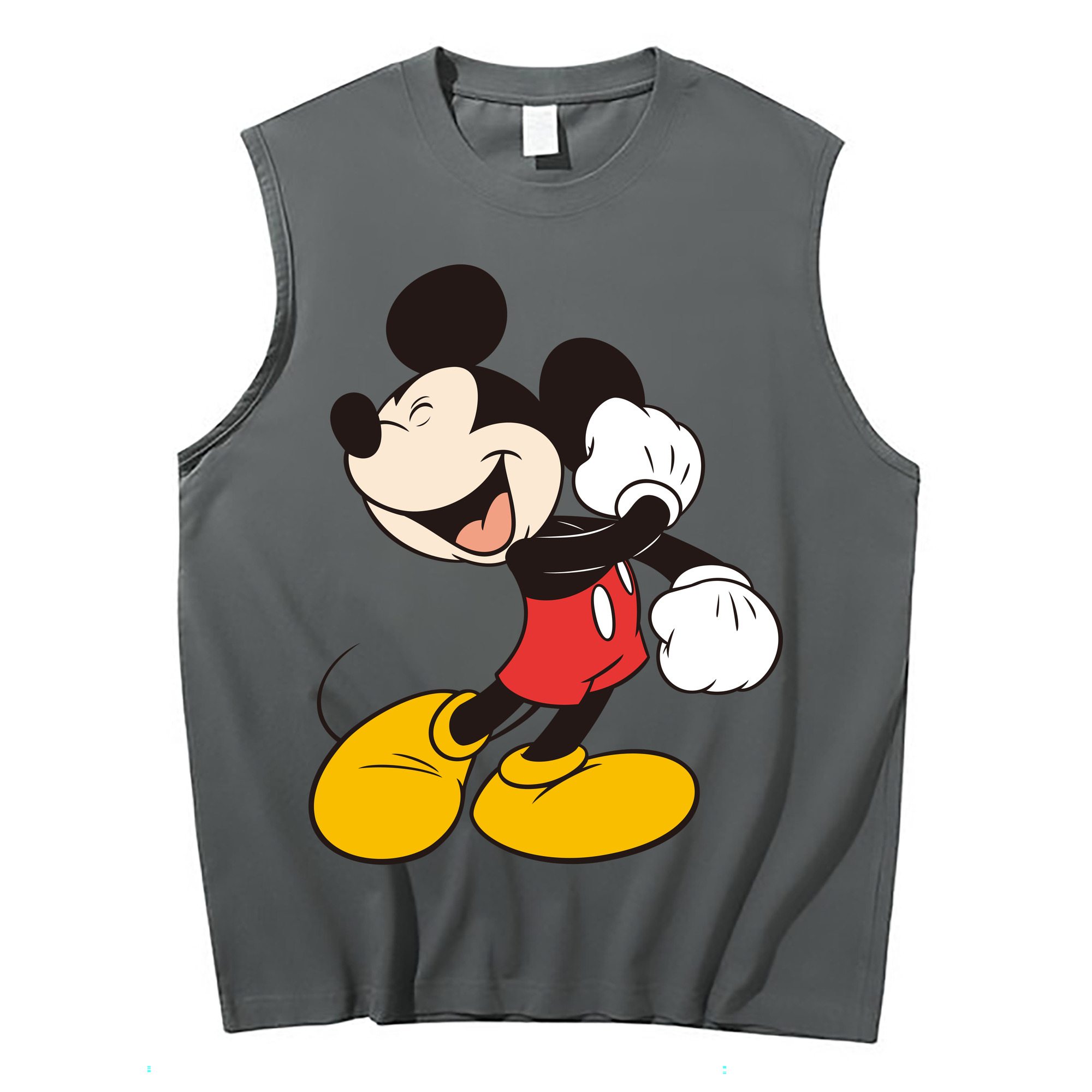ミッキーマウス Mickey Mouse コットン100％タンクトップ（フロントプリント）